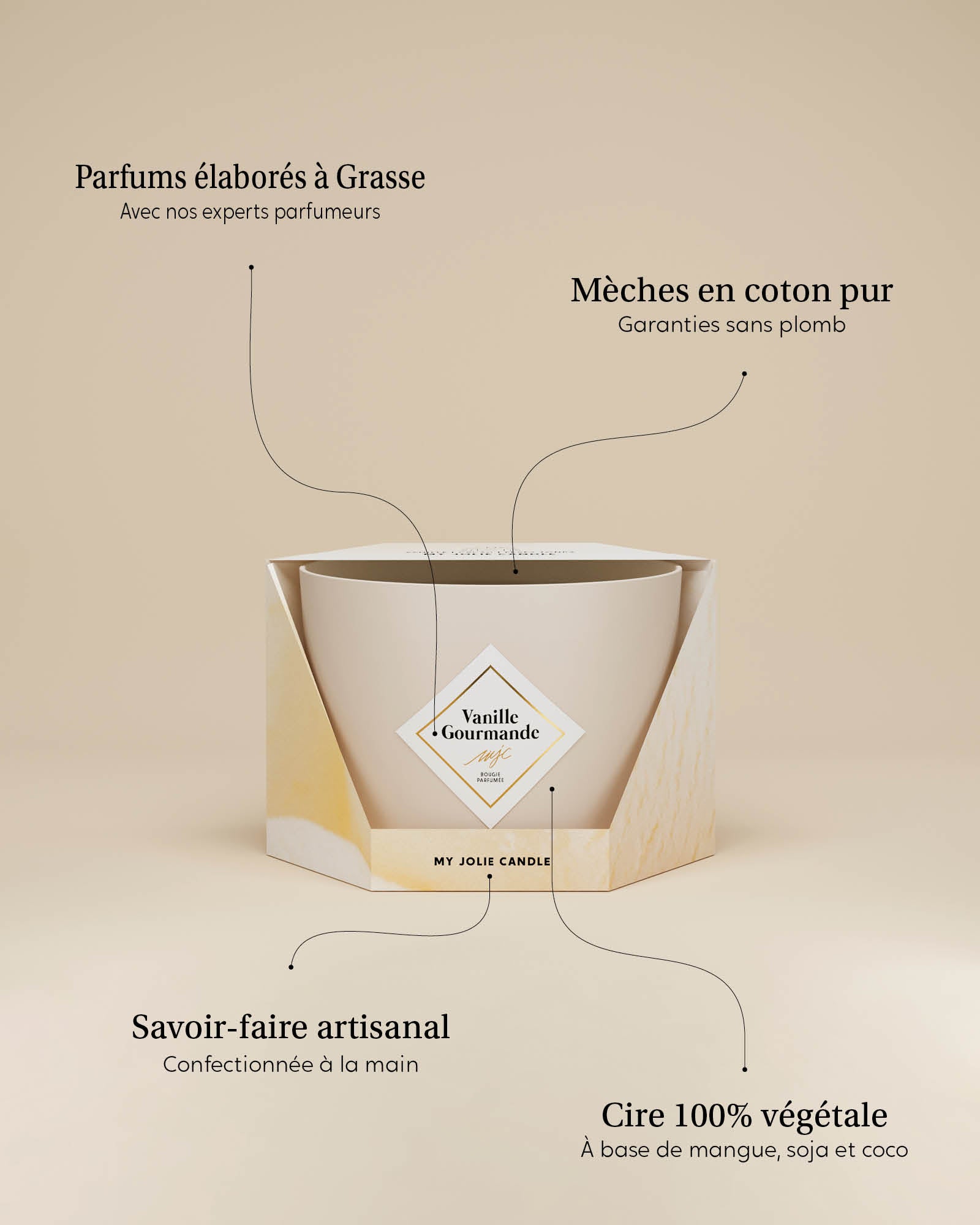 Grande bougie Vanille Gourmande