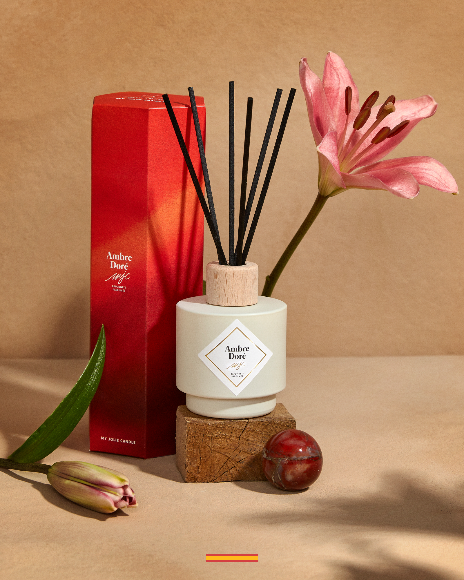 Bâtonnets parfumés Ambre Doré