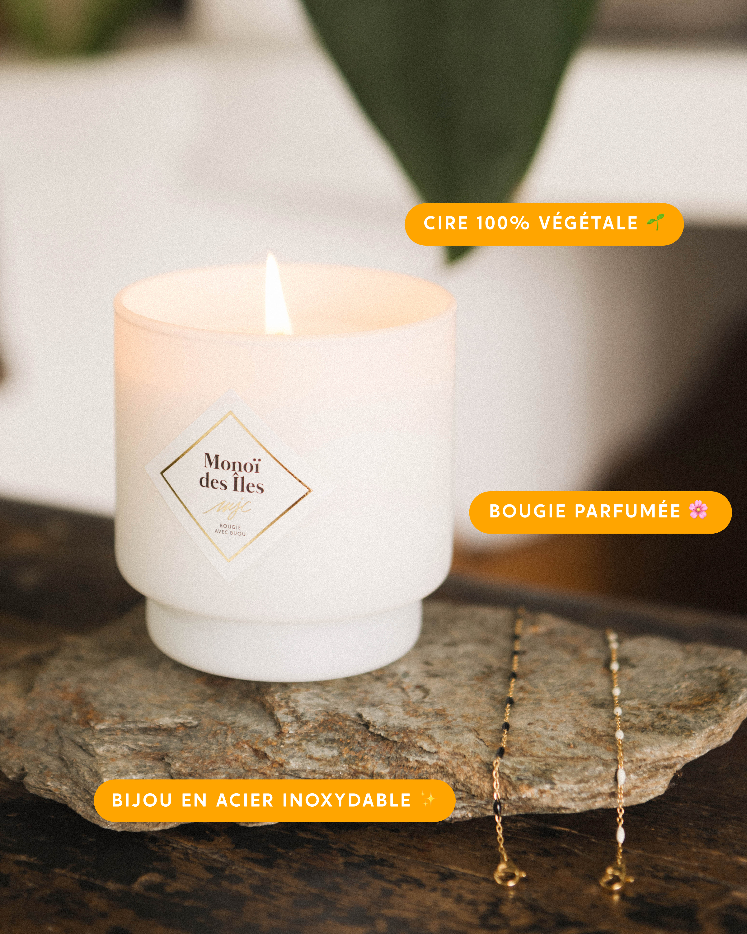 Bougie bijou Monoï des îles