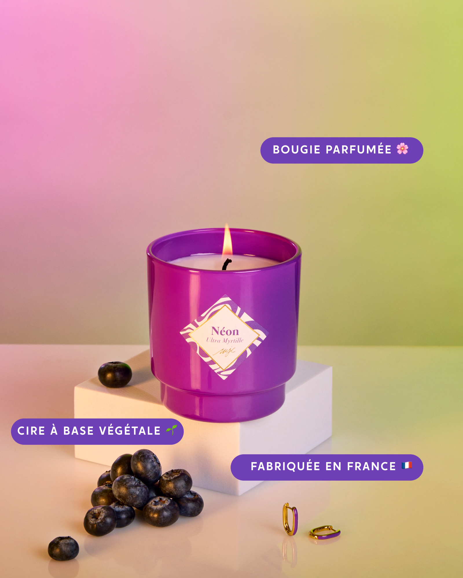 Bougie bijou Ultra Myrtille