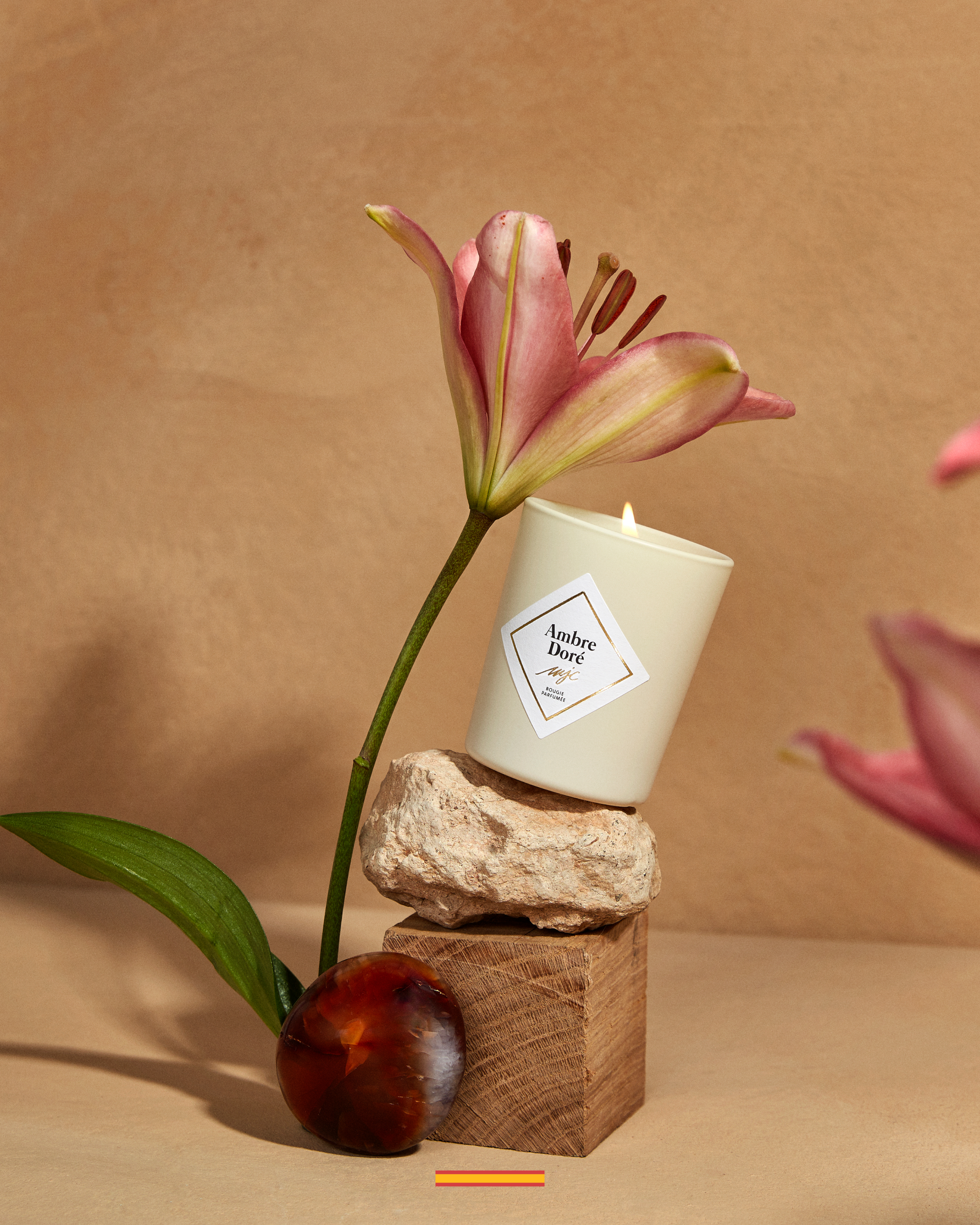 Petite bougie Ambre Doré