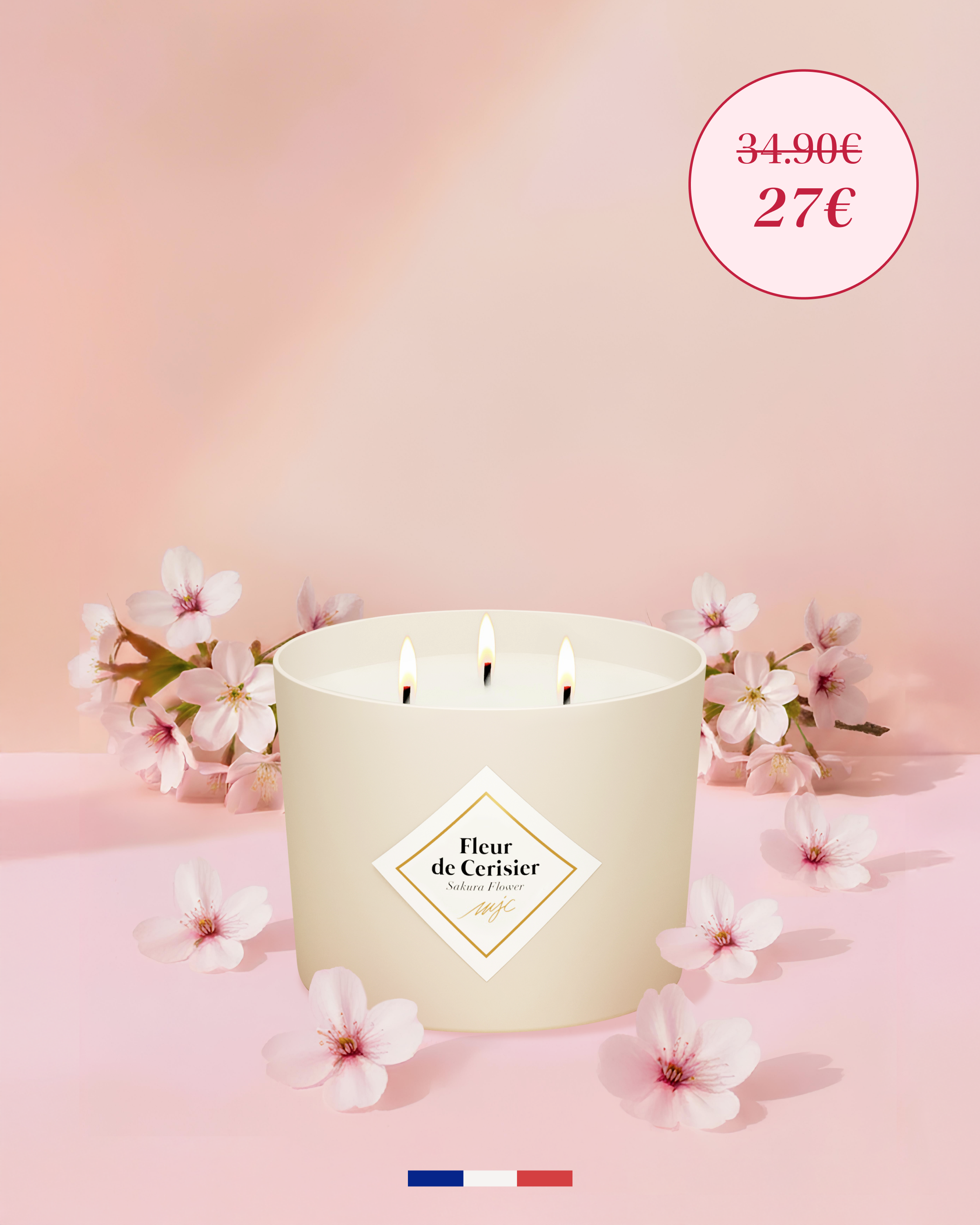 Grande bougie Fleur de Cerisier