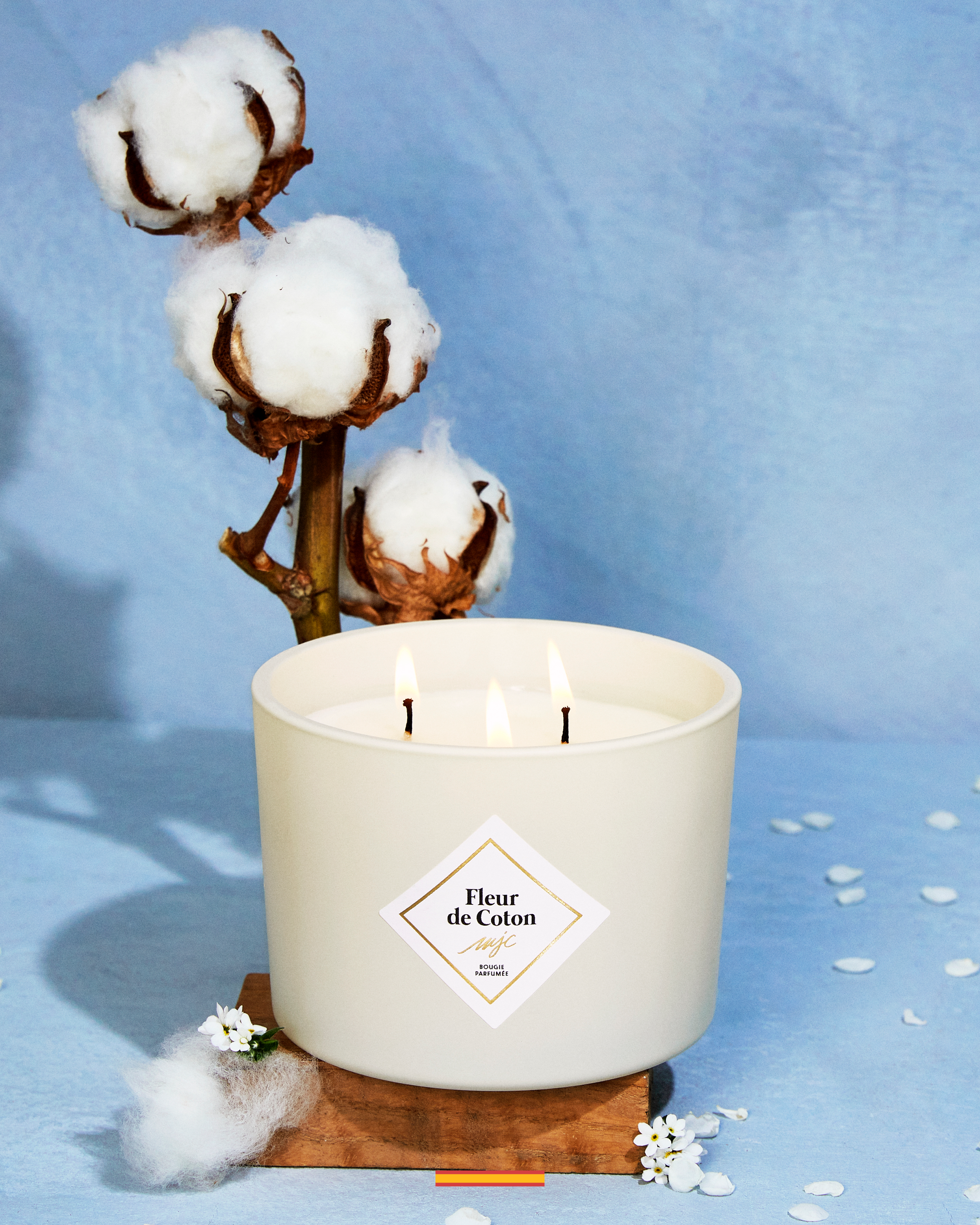 Grande bougie Fleur de Coton