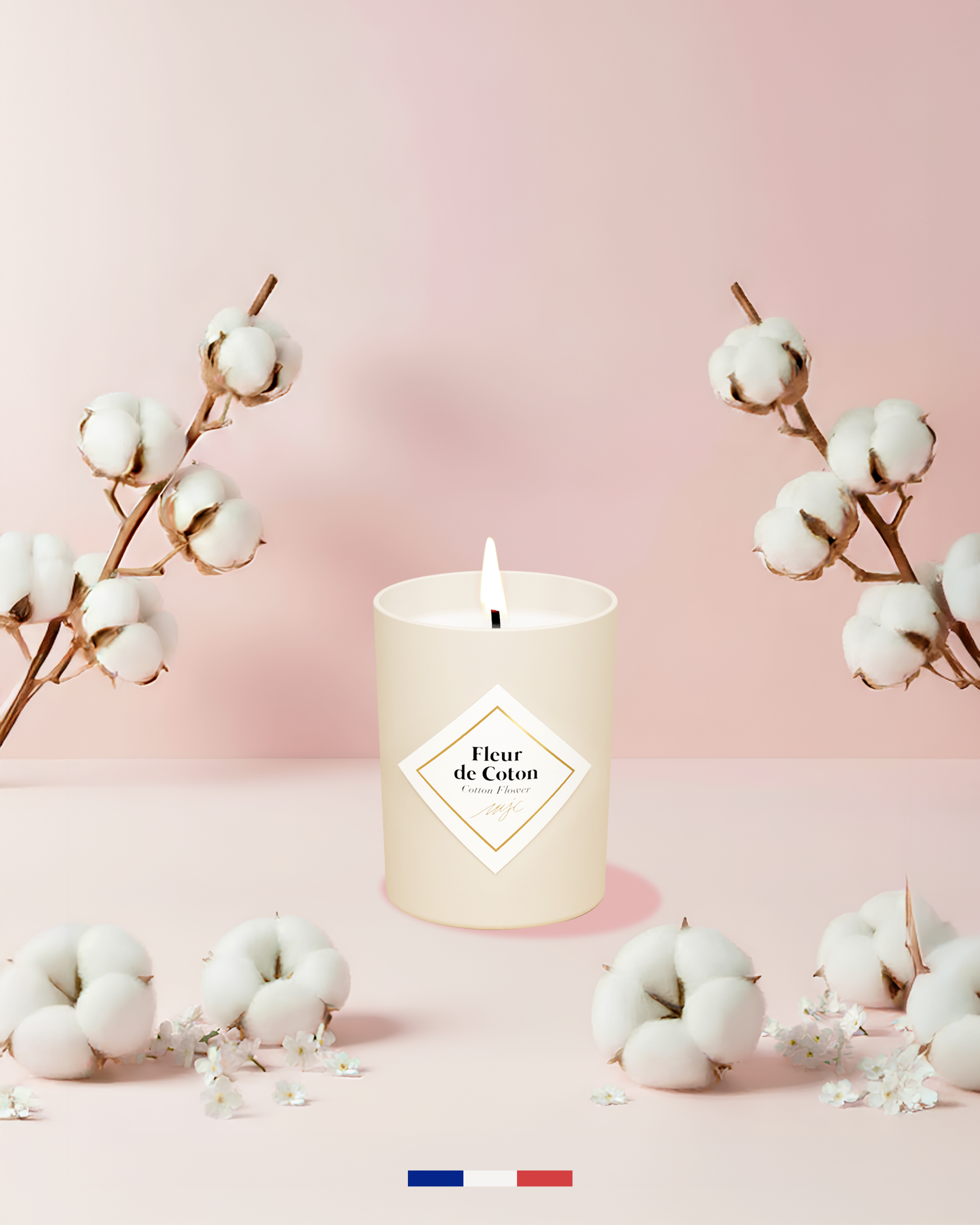 Petite bougie Fleur de Coton