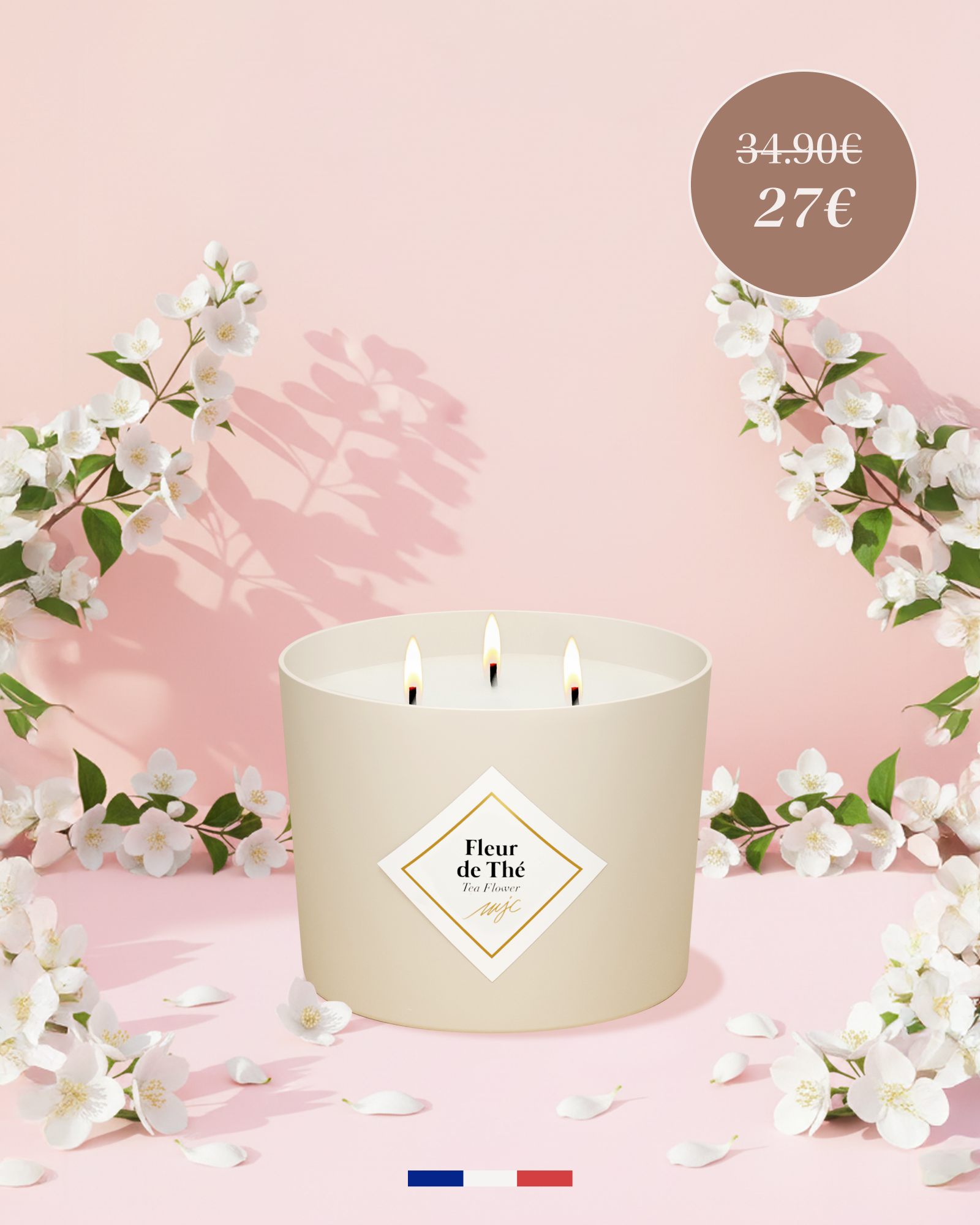 Grande bougie Fleur de Thé