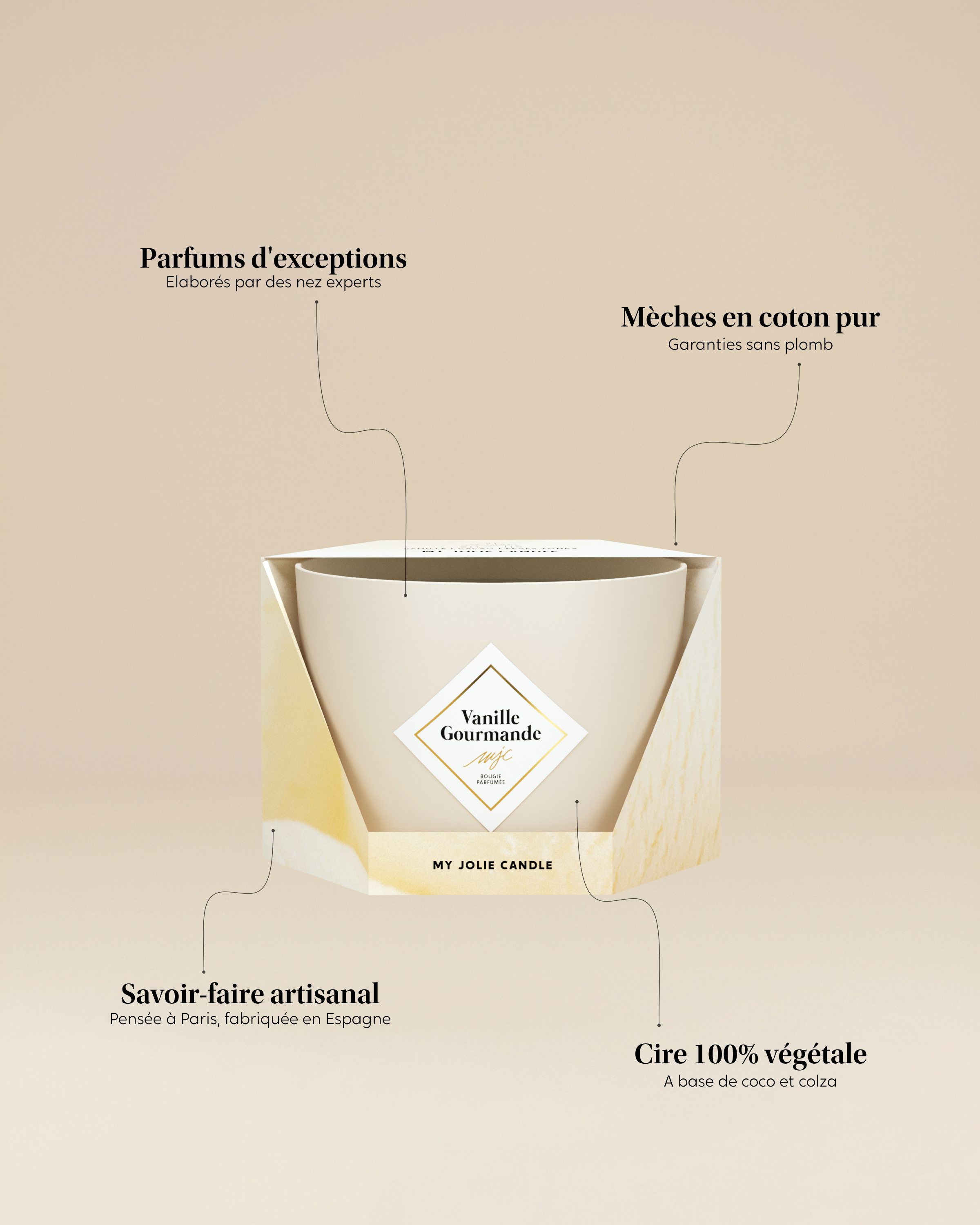 Grande bougie Vanille Gourmande