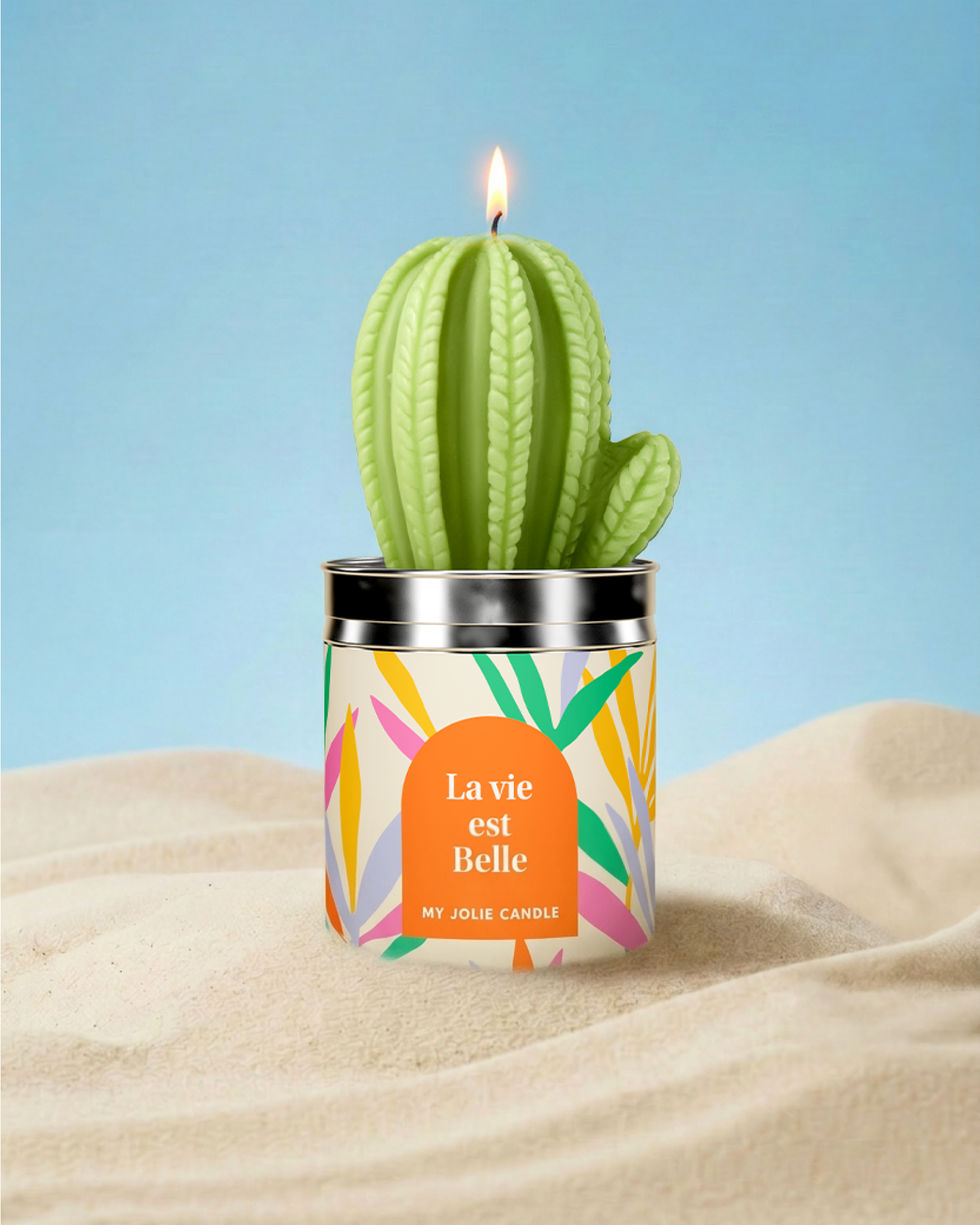 Bougie Cactus - La vie est belle