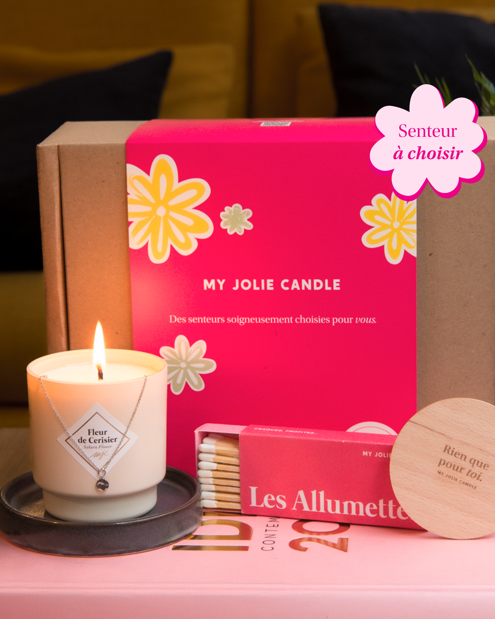Coffret Bougie Bijou argenté