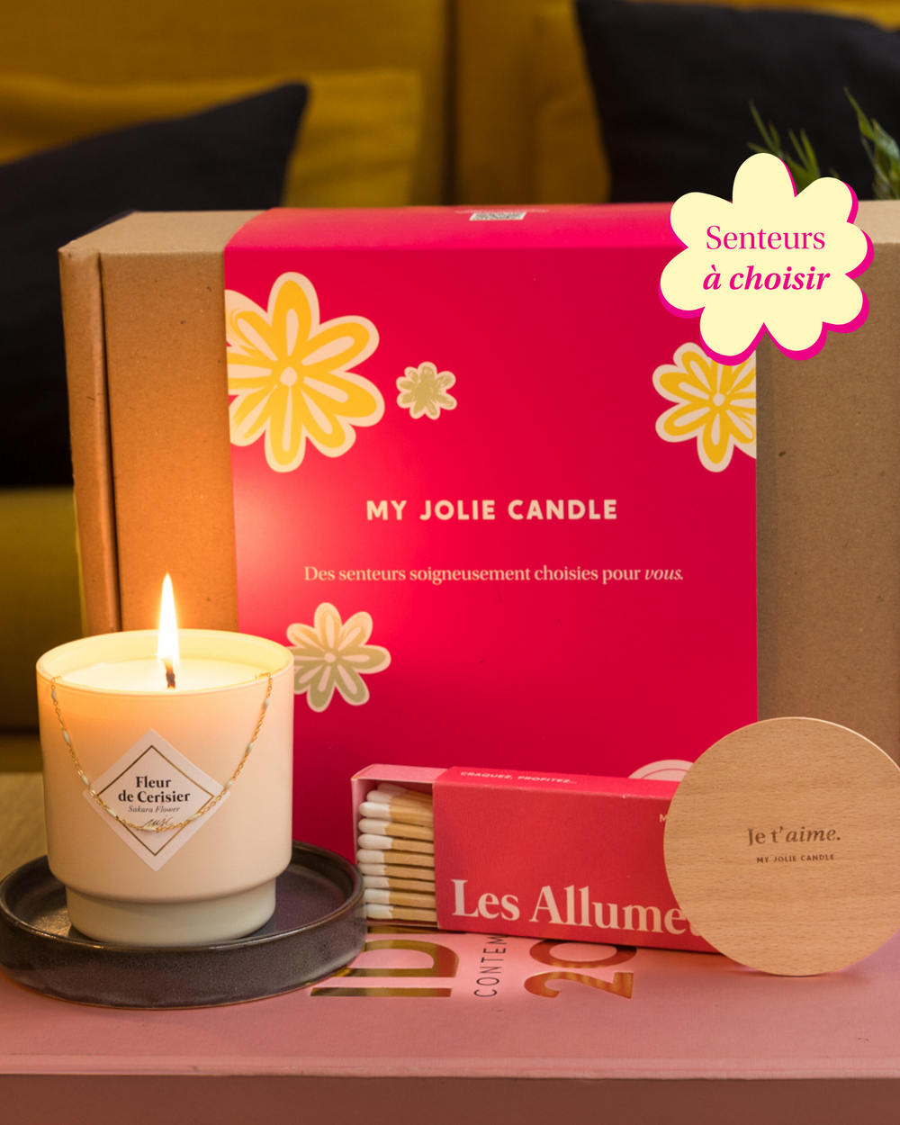 Coffret Bougie Bijou crème