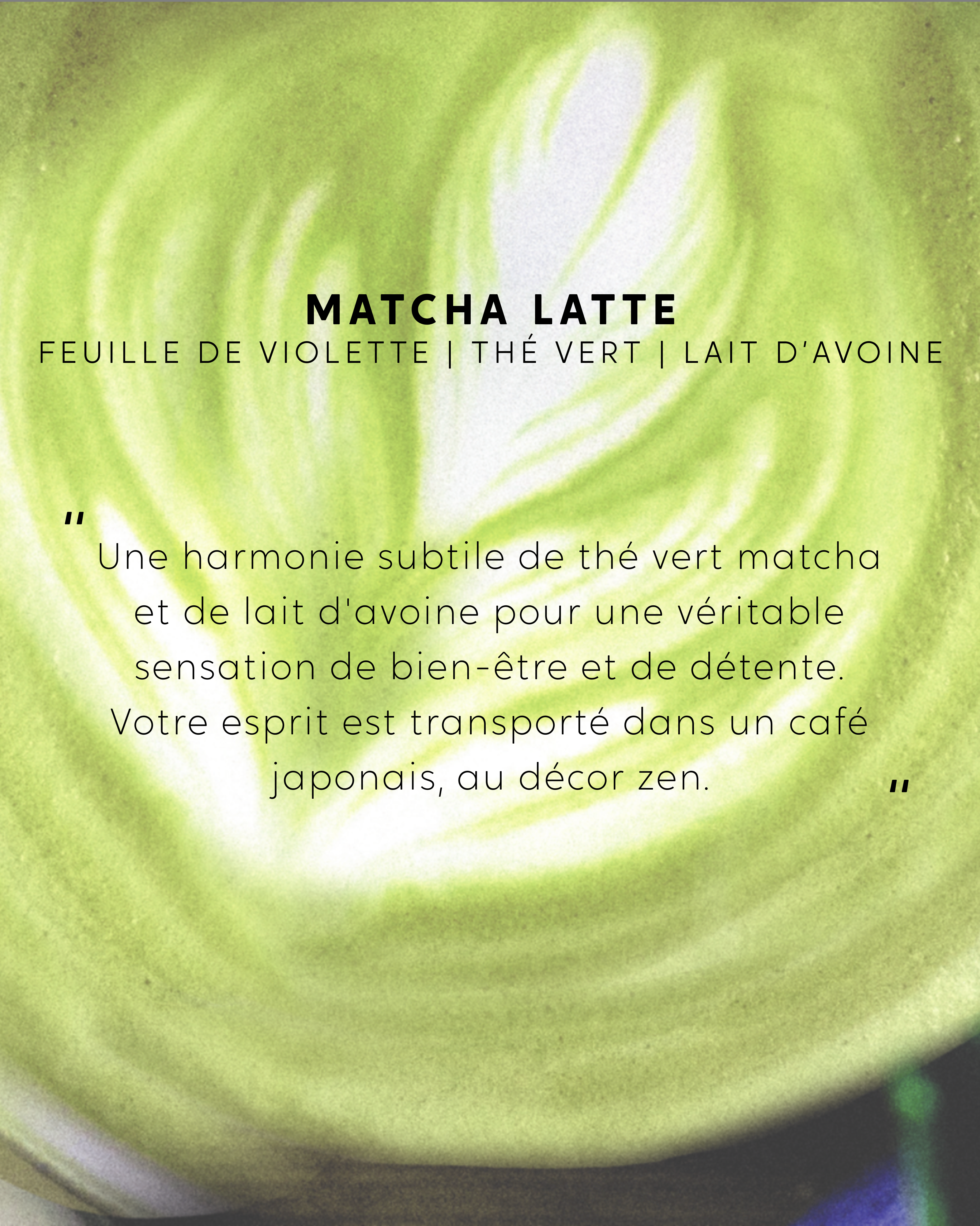 Recharge Matcha Latte et brins