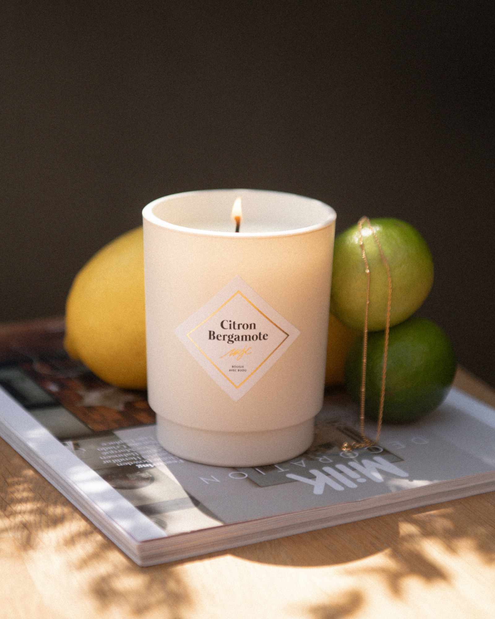 Duo Bougies bijoux surprises Citron Bergamote