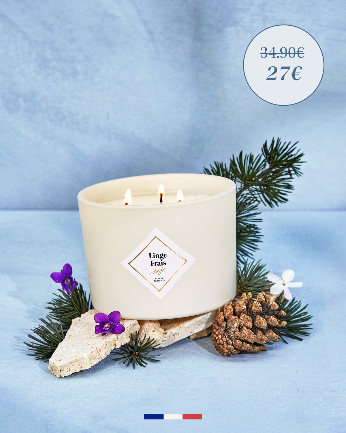Grande bougie Linge Frais