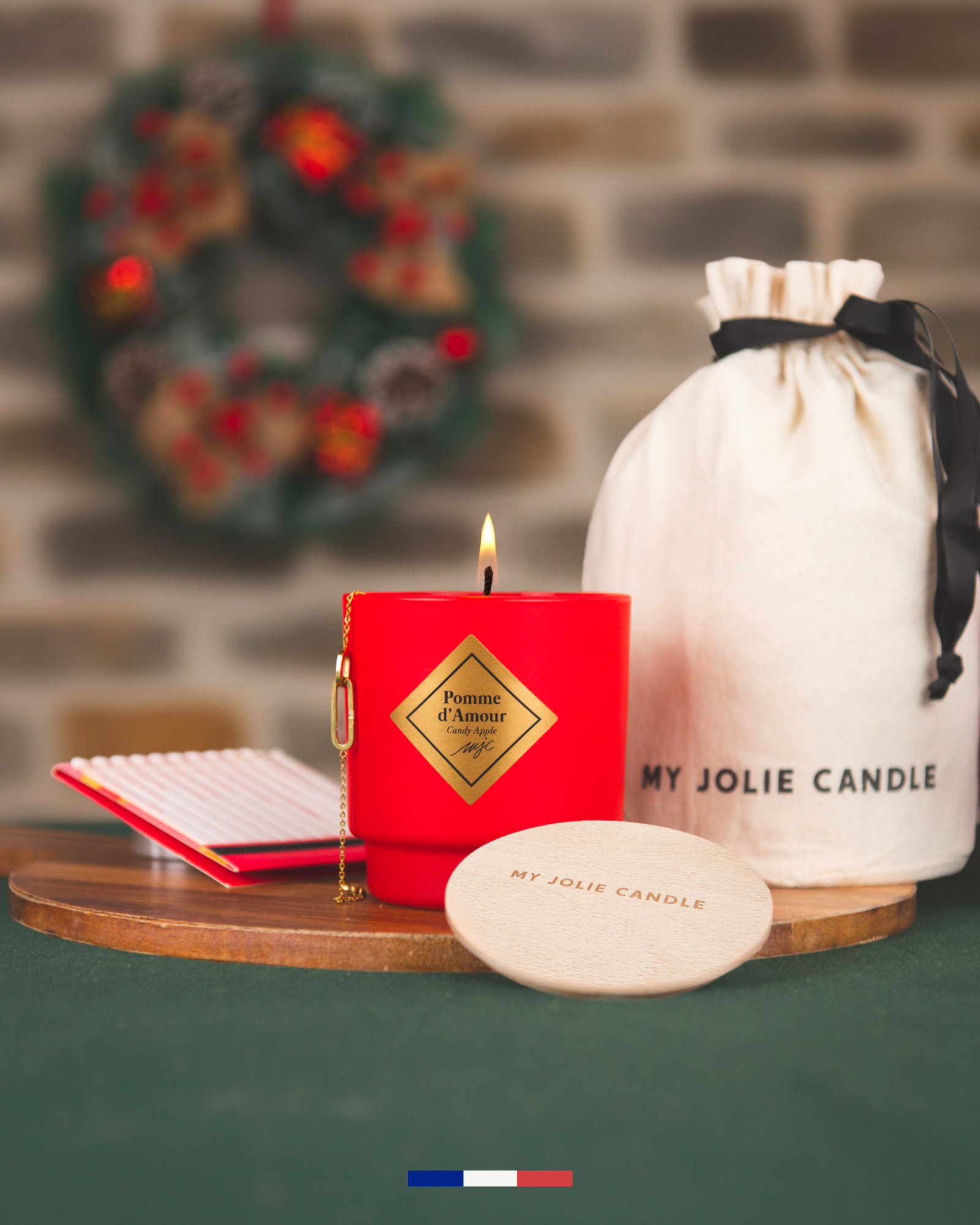 Bougie bijou Pomme d'Amour et accessoires