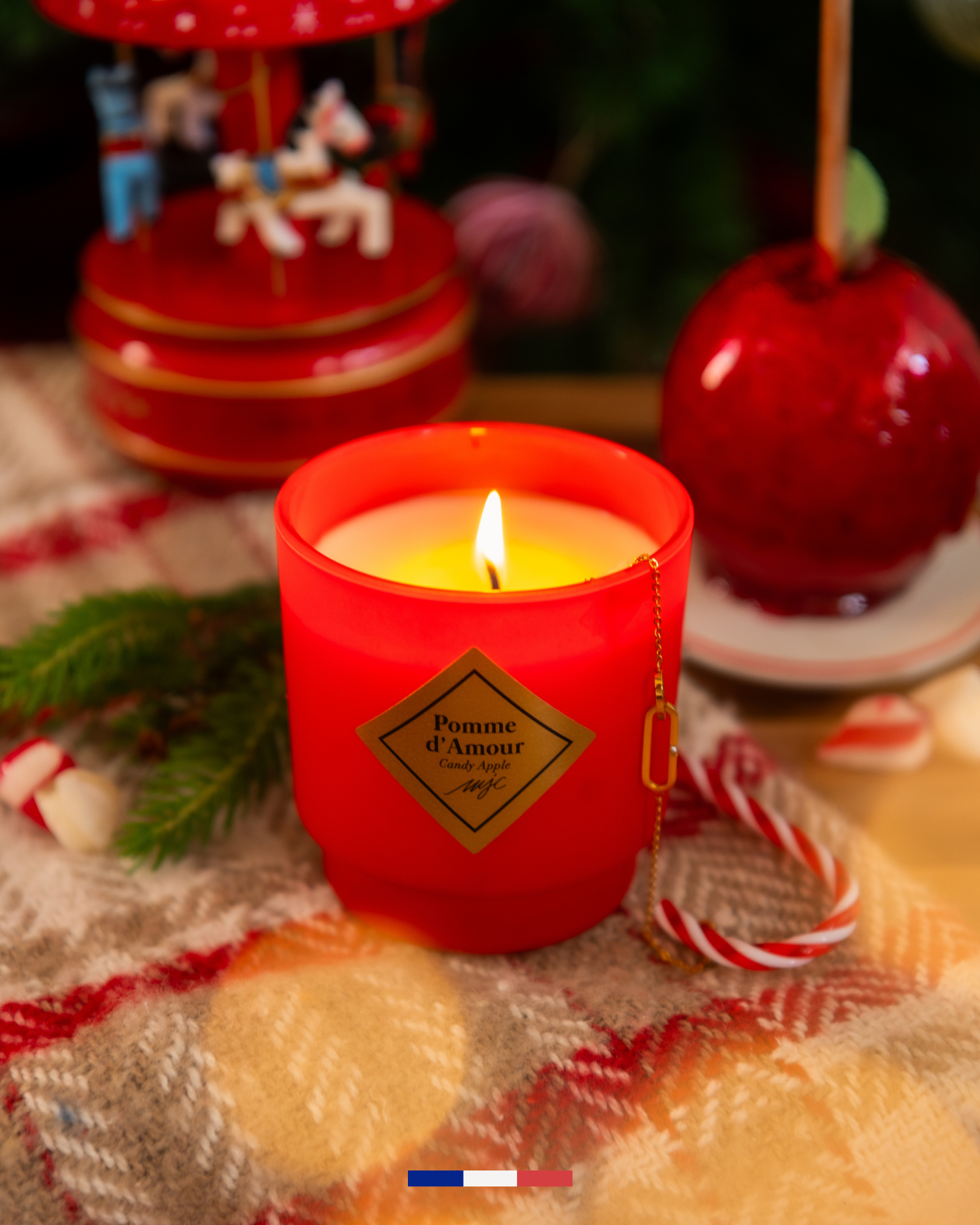 Bougie bijou Pomme d'Amour et accessoires