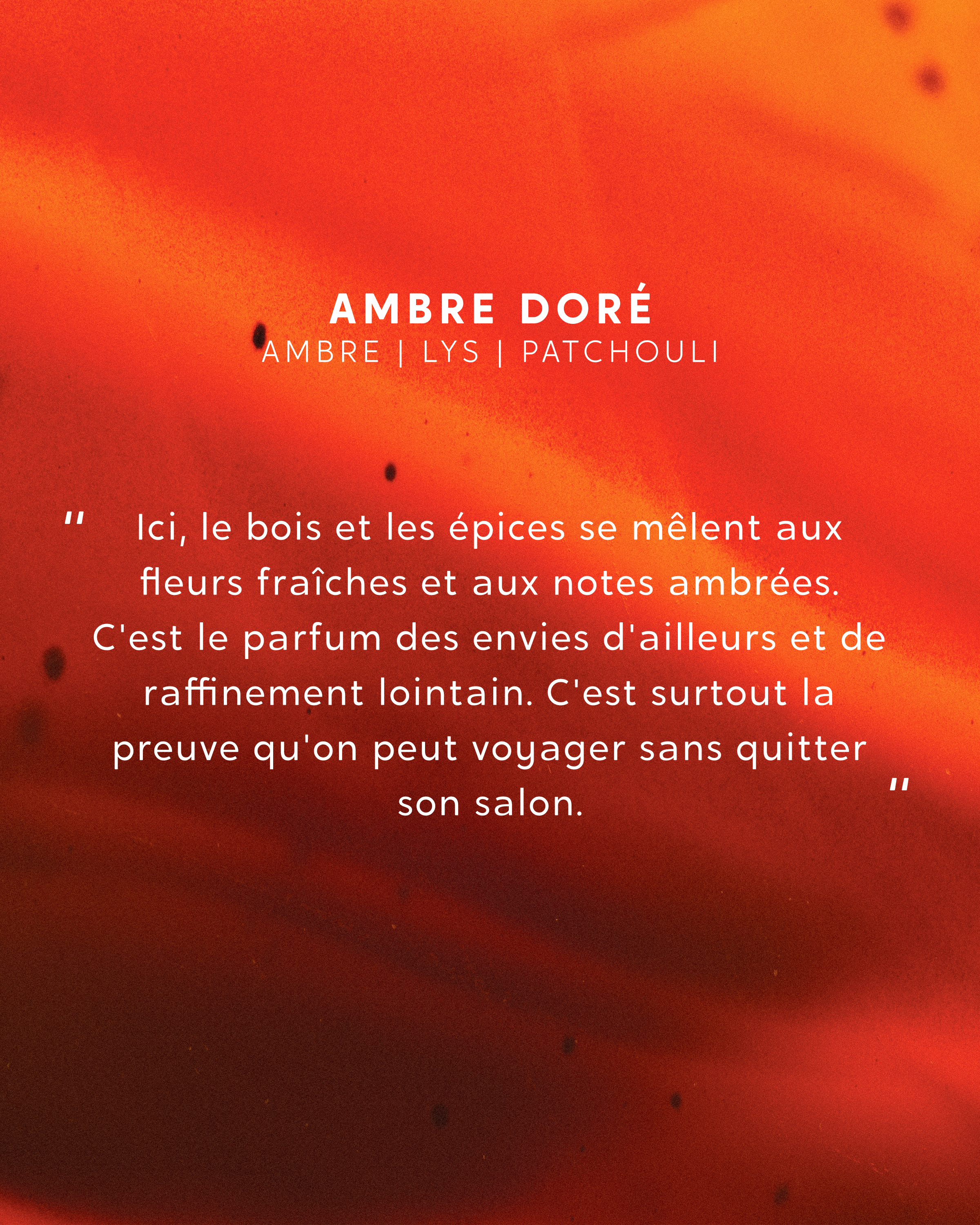 Spray parfumé Ambre Doré